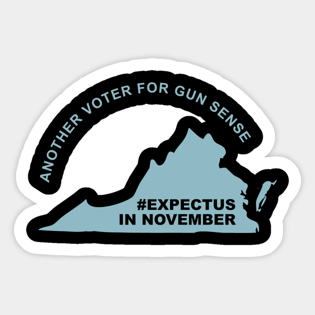 Another Voter for Gun Sense - Teal Sticker by VirginiaGVP